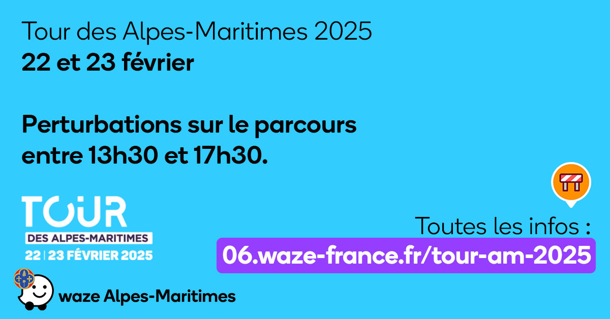 Tour des Alpes-Maritimes 2025 : la circulation perturbée ce week-end sur les routes maralpines.